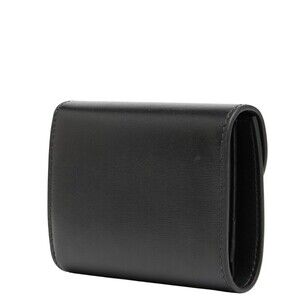 Celine Tri Black fold Flap Leather Triomphe Wallet